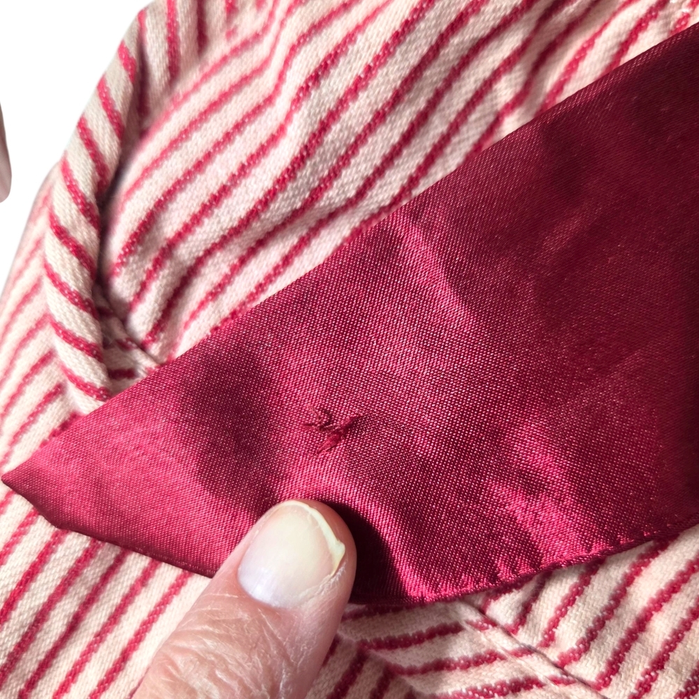 Vintage Y2K Free People Pinstripe Blazer Jacket Womens 8 Red Stripe Coquette - Picture 5 of 12